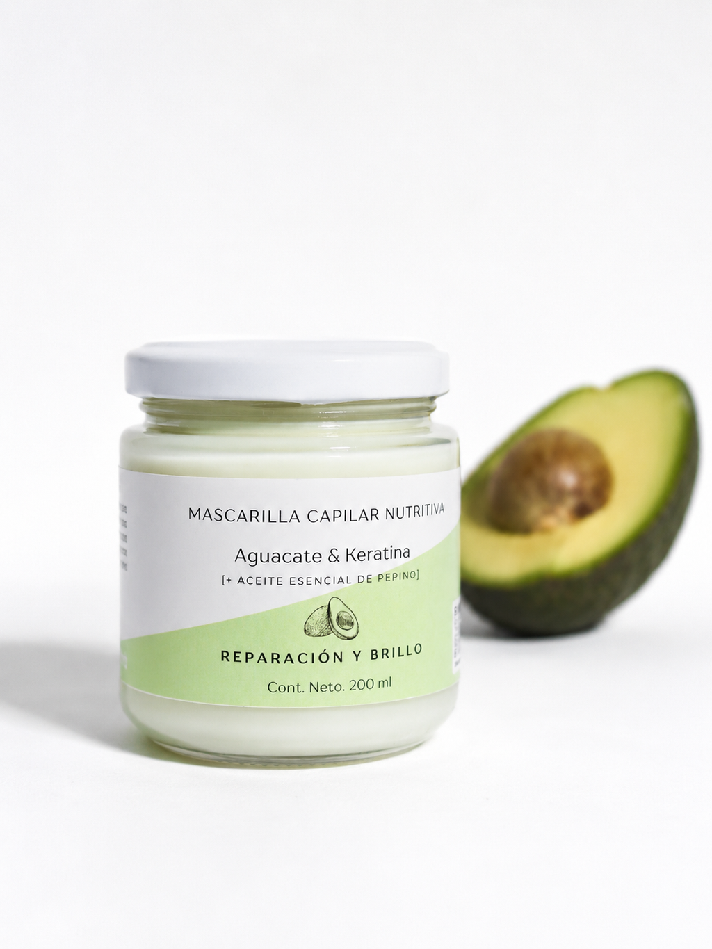 Mascarilla Capilar Aguacate & Keratina – Reconstrucción Profunda