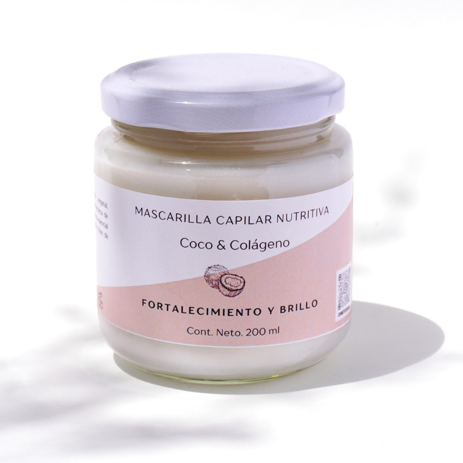 Mascarilla Capilar Coco & Colágeno – Suavidad, Elasticidad y Brillo