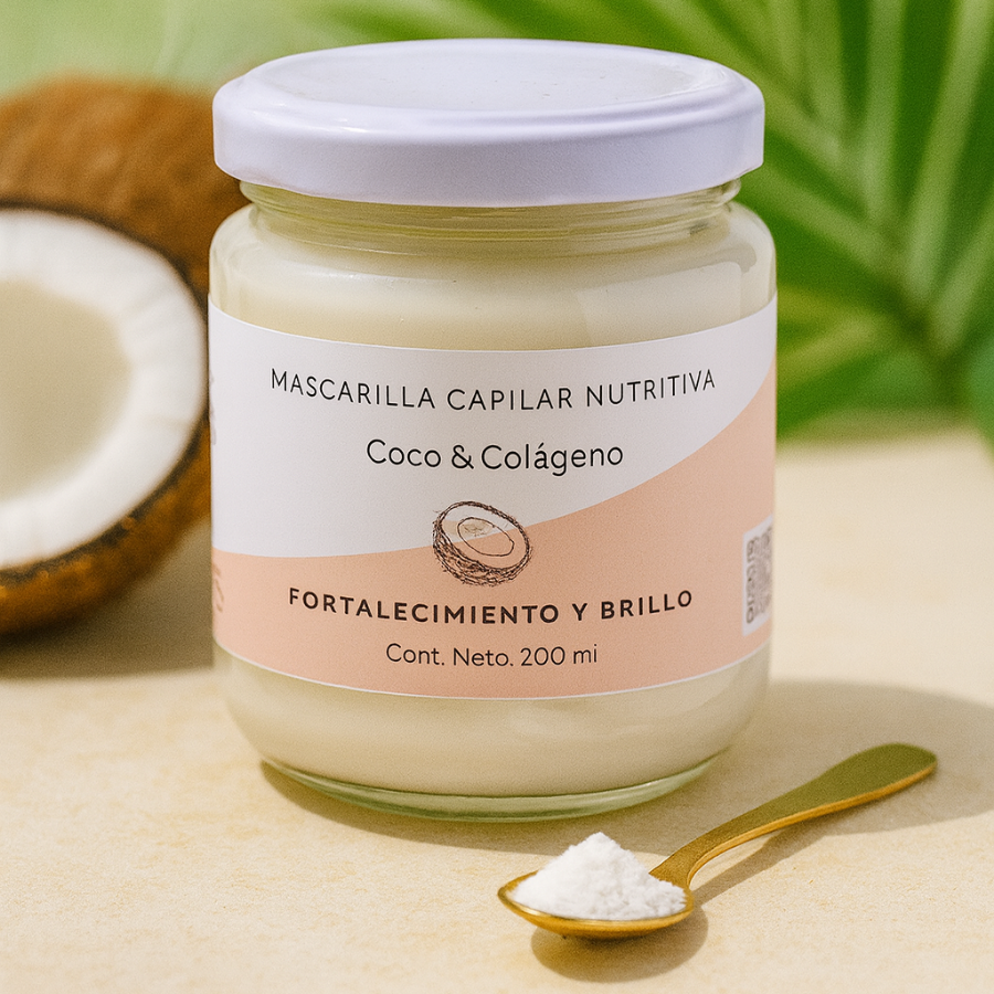 Mascarilla Capilar Coco & Colágeno – Suavidad, Elasticidad y Brillo